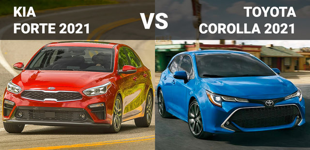 A match-up between the 2021 Kia Forte and the 2021 Toyota Corolla