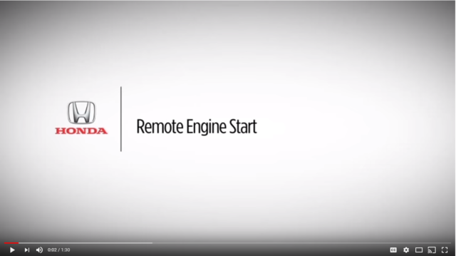 Honda Remote Engine Start
