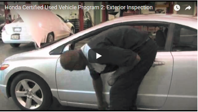 Honda Certified Used Vehicle Program 2: Exterior Inspection