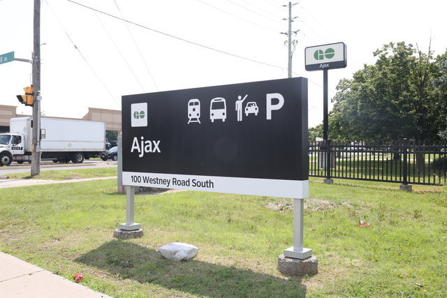 Ajax Go Station Sign Westney Road