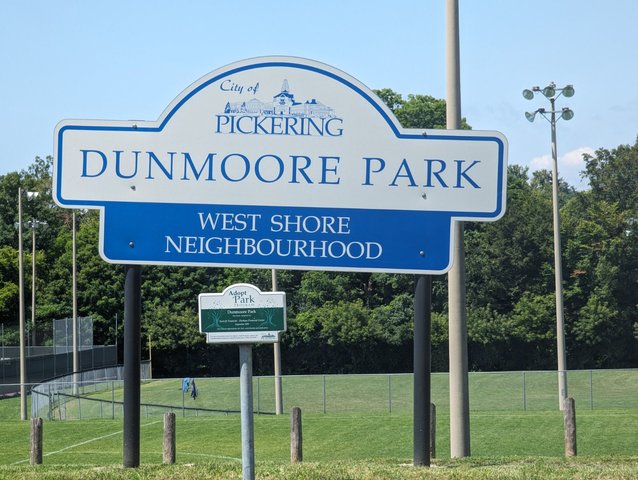 Dunmoore Park Sign in Ajax Ontario