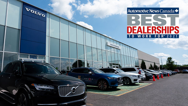 Park Avenue Volvo reçoit le prestigieux prix Best Dealership To Work For 2021 d'Automotive News Canada