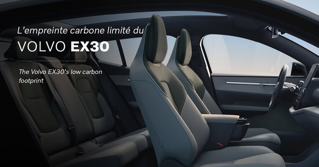 The Volvo EX30's low carbon footprint
