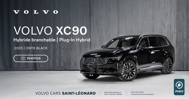 Le nouveau Volvo XC90 2025 NOIR ONYX MÉTALLISÉ - Photos