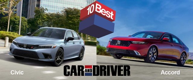 Honda Takes Home More 2024 Car and Driver 10Best Awards Than Any Other Brand; Civic, Accord and CR-V Honoured