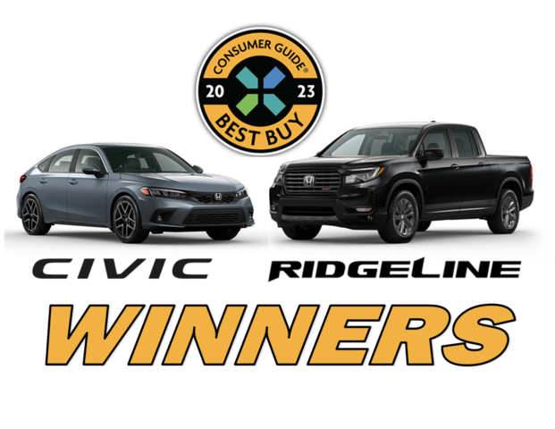Honda Civic and Ridgeline Named Consumer Guide 2023 Best Buys