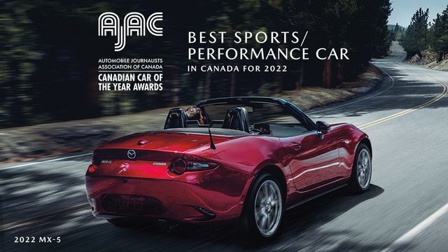 AJAC’s Best Sports/Performance Car in Canada for 2022 Is Mazda MX-5