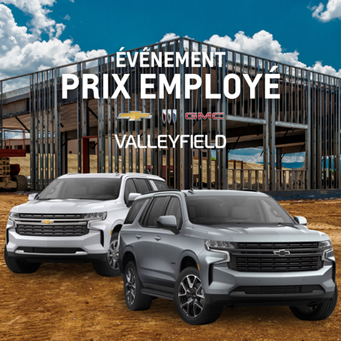 The Employee Pricing Event is at Chevrolet Buick GMC de Valleyfield!