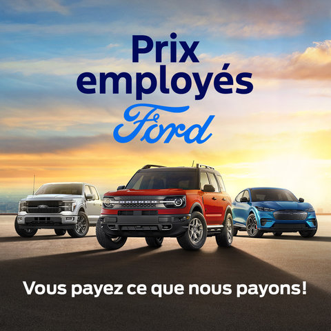 The Employee Pricing Event is happening now at Ford Île-Perrot!