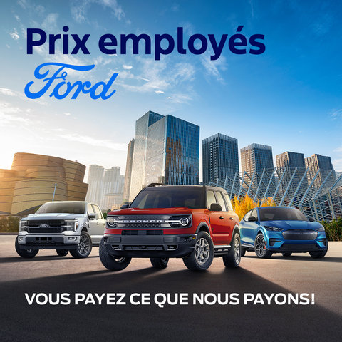 Les Prix employés Ford : La promo se poursuit !