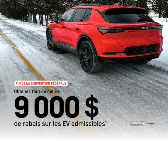 Jusqu’à 9 000 $ de rabais sur votre Véhicule Électrique !