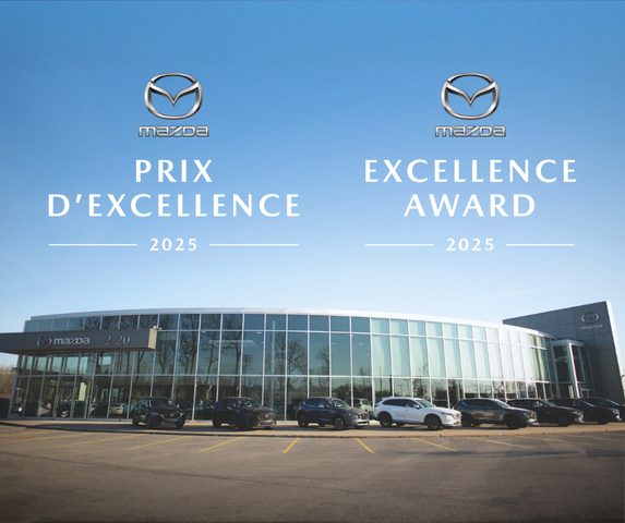 Deux ans de suite: Mazda 2-20 reçoit le prestigieux Prix d’Excellence