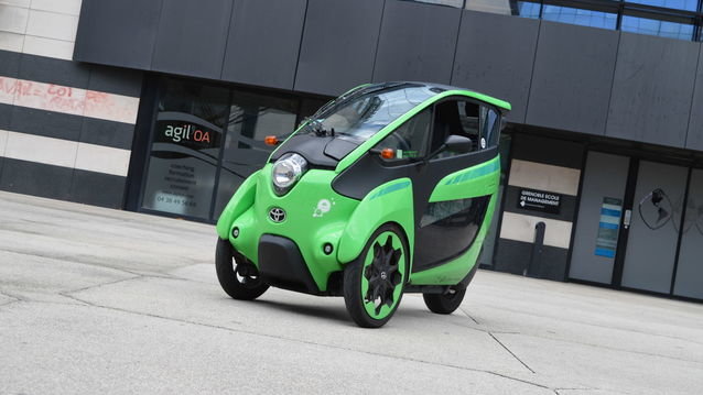 The Toyota i-Road, an innovative blend of car and a motorcycle...