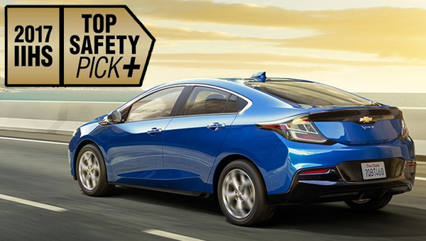The 2017 Chevrolet Volt tops the list for safety!