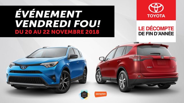 BLACK FRIDAY ! : A week of promotions at Ile-Perrot Toyota