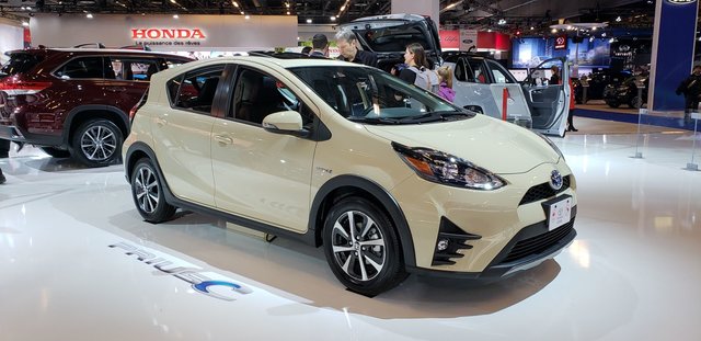 The Toyota Hybrid vehicle lineup at the Montreal Auto Show