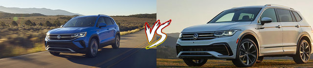 what are the main differences between Volkswagen Taos and VW tiguan