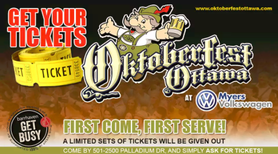 Come In and Ask for Tickets to Oktoberfest!