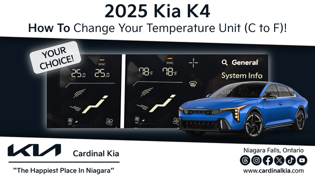 2025 Kia K4 | How To Change Your Temperature Unit (C to F)!