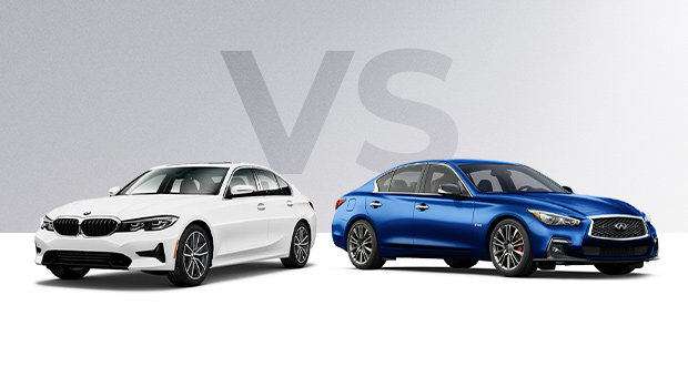 2019 BMW 3 Series 330i xDrive Sedan vs 2019 Infiniti Q50 in Montreal