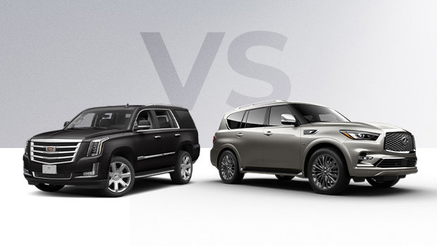 The 2019 Cadillac Escalade faces off against the 2019 Infiniti QX80