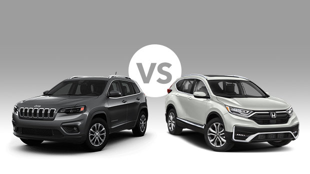 Jeep Cherokee 2021 vs Honda CR-V 2021 : avantage Honda.