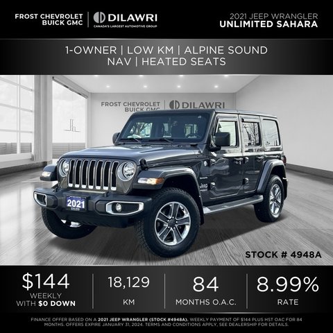 2021 Jeep Wrangler Unlimited in Mississauga, Ontario