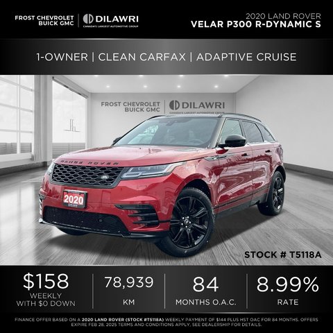 2020 Land Rover Range Rover Velar in Mississauga, Ontario