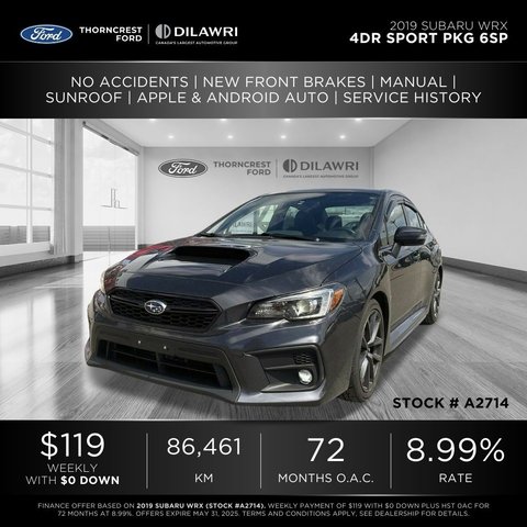 Subaru WRX  2019 à Mississauga, Ontario