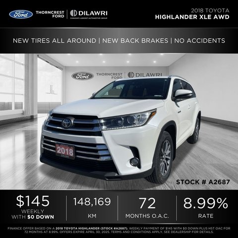 Toyota Highlander  2018 à Mississauga, Ontario
