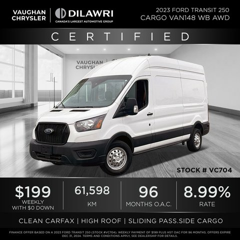 Ford Transit 250 Cargo Van  2023 à Mississauga, Ontario