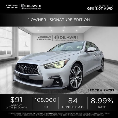 Infiniti Q50  2019 à Mississauga, Ontario