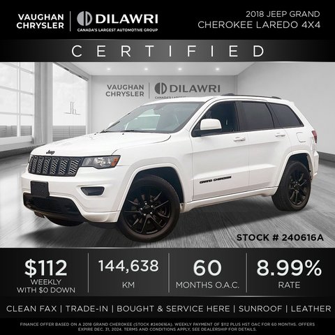 Jeep Grand Cherokee 4X4  2018 à Mississauga, Ontario