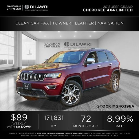 Jeep Grand Cherokee 4X4  2019 à Mississauga, Ontario