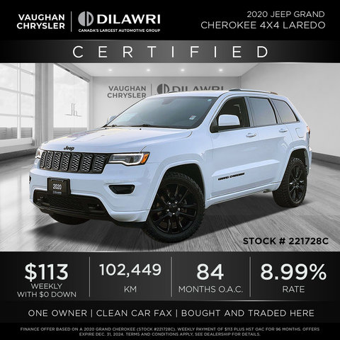 Jeep Grand Cherokee 4X4  2020 à Mississauga, Ontario