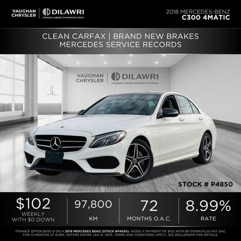 Mercedes-Benz C300  2018 à Mississauga, Ontario