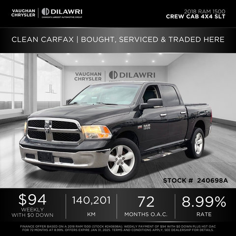 Ram 1500 Crew Cab 4x4  2018 à Mississauga, Ontario