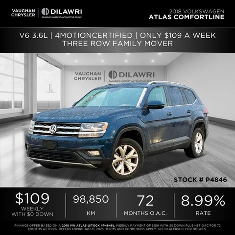 2018 Volkswagen Atlas in Mississauga, Ontario