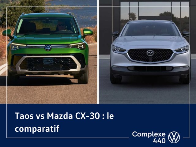 Taos vs Mazda CX-30 : le comparatif