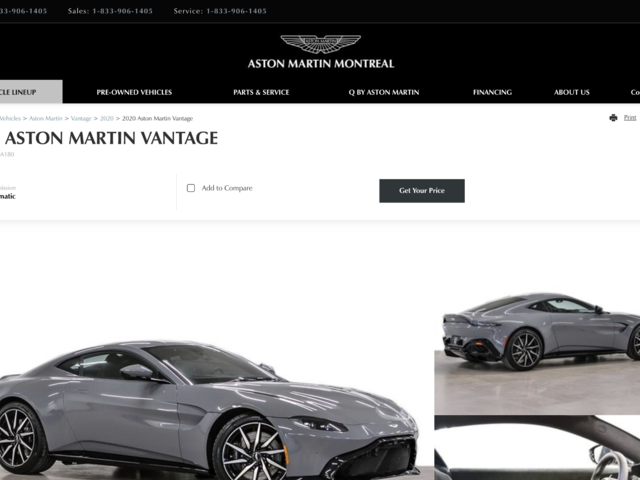 How to use the online configurator on the Aston Martin Montreal site