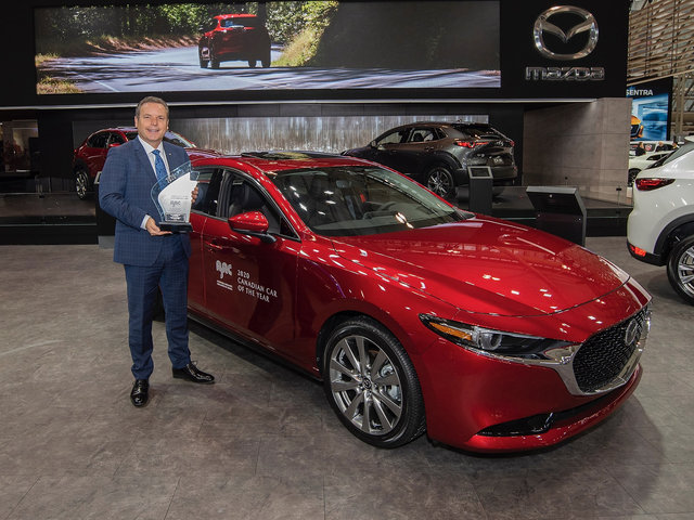 The 2020 Mazda3 wins AJAC Canadian Car of the Year Award