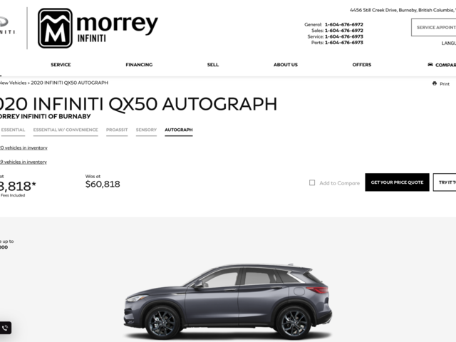How to shop for your next new Infiniti vehicle on our site