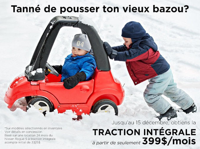 Traction intégrale à partir de 399$/mois