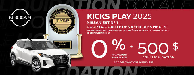 Kicks Play 2025 à 0%