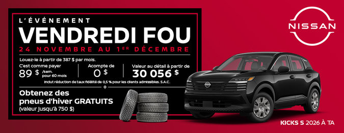 Vendredi fou - Kicks S 2026