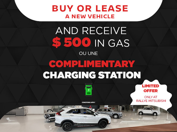 Receive $500 in gas or a charging station