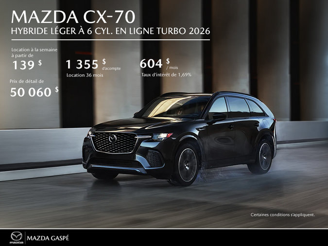 CX-70 Hybride Léger à 6 Cylindres Turbo 2026