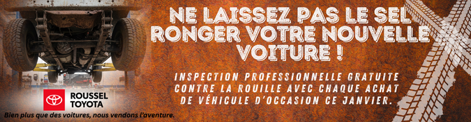 Inspection gratuite contre la rouille ce janvier !