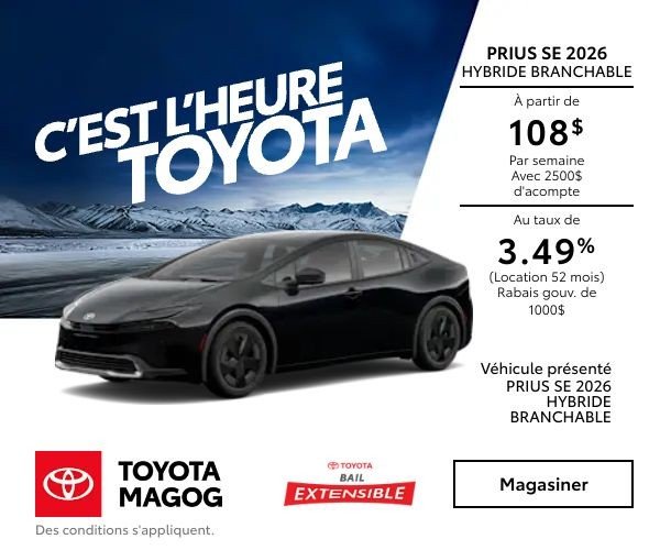 Prius Hybride Branchable SE 2026