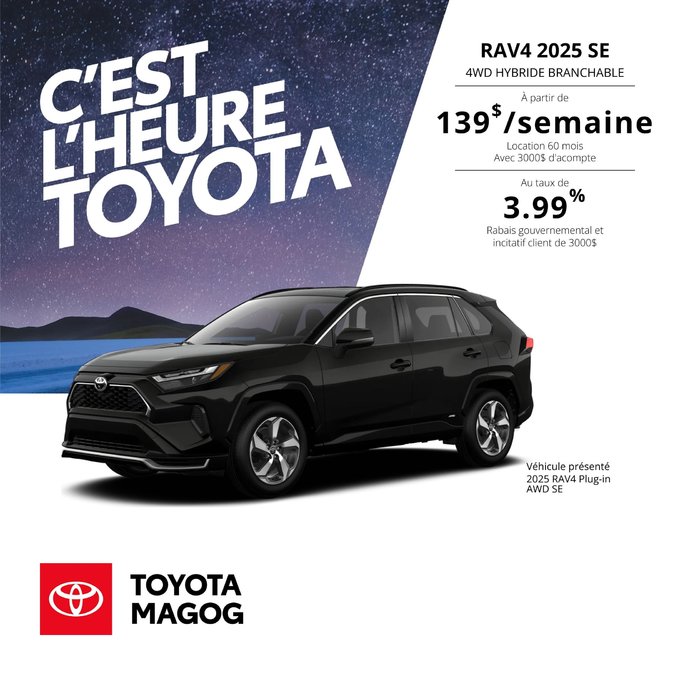 RAV4 Hybride Branchable SE AWD 2025